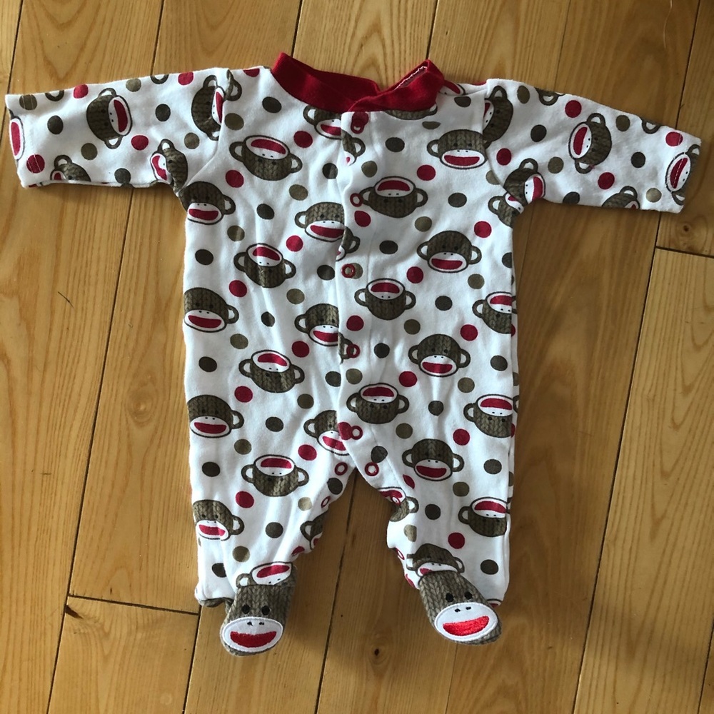 Sock Monkey NB onesie!